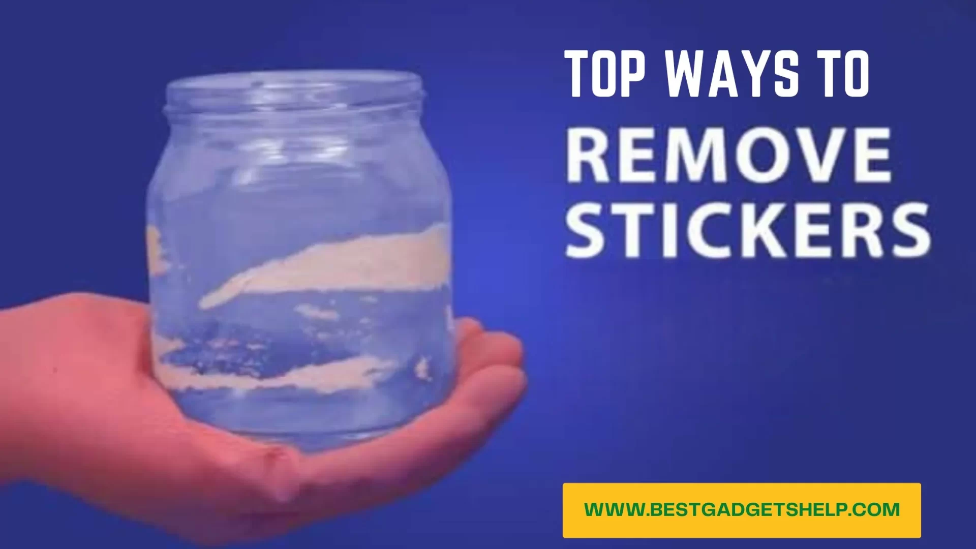 how to get stickers off glass